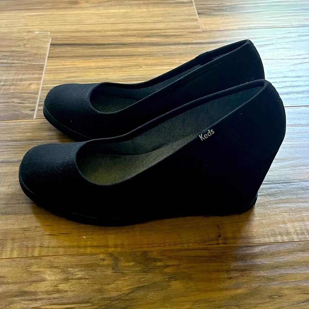Keds closed-toe wedges in black